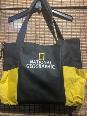 National Geographic Black and Yellow Logo Tote